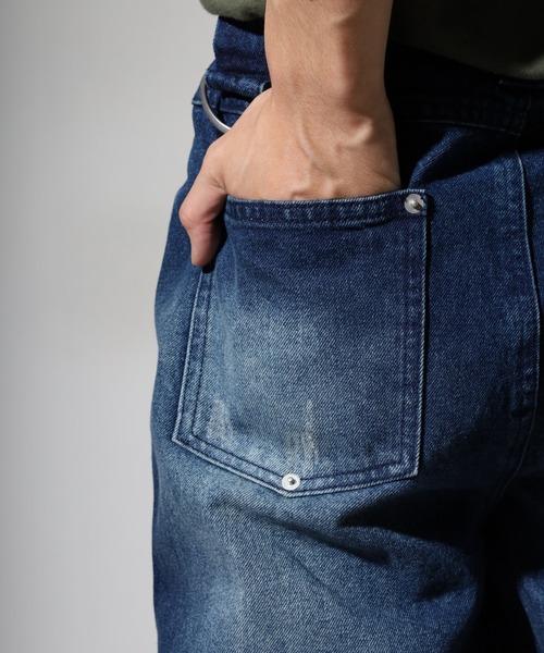 RE730(アールイーセブンサーティー)の「デストロイデニムパンツ(デニムパンツ・メンズ・ブルー/ブラック・M/L)」の20枚目の写真