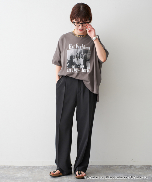 Spick & Span(スピックアンドスパン)の「《追加6》GOOD ROCK SPEED / グッドロックスピード フォトドルマンTシャツ(Tシャツ/カットソー・レディース・ブラック系その他/ホワイト/ブラウン・MEDIUM)」の7枚目の写真