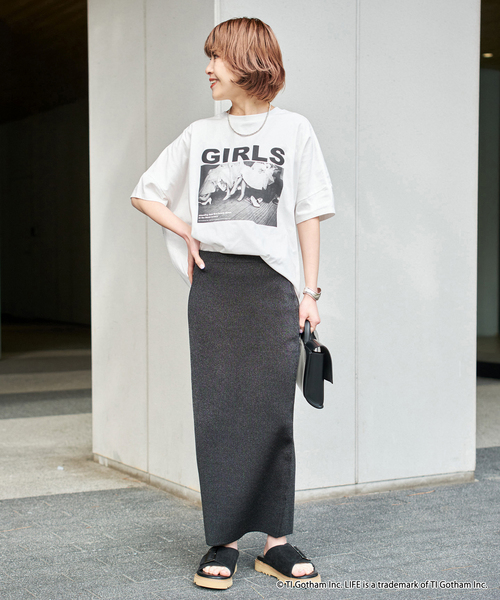 Spick & Span(スピックアンドスパン)の「《追加6》GOOD ROCK SPEED / グッドロックスピード フォトドルマンTシャツ(Tシャツ/カットソー・レディース・ブラック系その他/ホワイト/ブラウン・MEDIUM)」の8枚目の写真