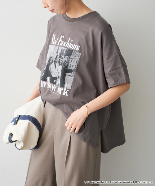 Spick & Span(スピックアンドスパン)の「《追加6》GOOD ROCK SPEED / グッドロックスピード フォトドルマンTシャツ(Tシャツ/カットソー・レディース・ブラック系その他/ホワイト/ブラウン・MEDIUM)」の12枚目の写真
