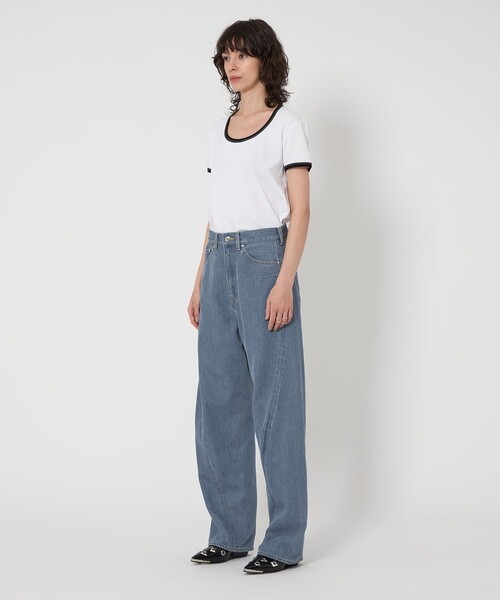 ASTRAET（アストラット）の「＜ASTRAET＞ TORSADE デニムパンツ UNISEX（デニムパンツ・レディース・ライトブルー・2/3/0/1）」の2枚目の写真