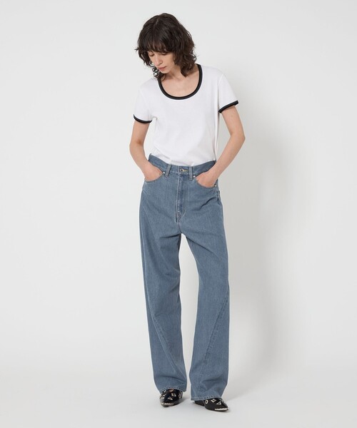 ASTRAET（アストラット）の「＜ASTRAET＞ TORSADE デニムパンツ UNISEX（デニムパンツ・レディース・ライトブルー・2/3/0/1）」の6枚目の写真