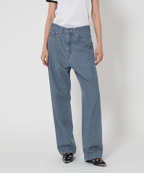 <ASTRAET>コットン 4ポケット デニムパンツ ASTRAET＞ウエストカットオフ デニムパンツ