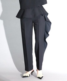 Ranerrh（ラネリ）の「ダブルクロスフリルパンツ【喪服・礼服】【入卒式・結婚式】【セットアップ展開有】【オフィス/ビジネス/デイリーにも使える】【秋冬用】（スーツパンツ）」