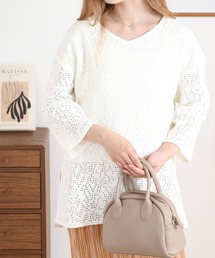 Rename（リネーム）の「Rename 異素材Vネックトップス（Tシャツ/カットソー）」