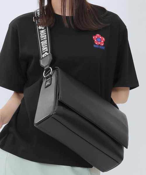 すぐ届く MARY QUANT* ロゴジャカードスクエア ショルダー ロゴジャカードスクエア ショルダー（ショルダーバッグ）｜MARY