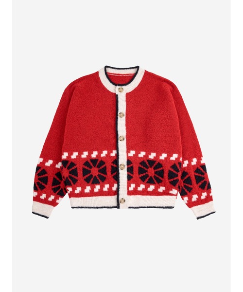 Kaleidoscope jacquard cardigan