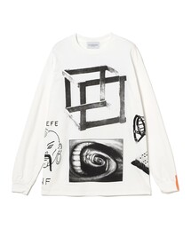 BLACK WEIRDOS ロンT ブラックウィドー袖プリントグラフィック