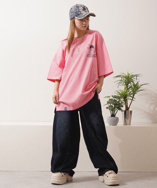 1111clothing（ワンフォークロージング）の「ワンウォッシュ バレルレッグ デニム ジーンズ / One-washed Barrel Leg Denim Jeans（デニムパンツ・メンズ・ネイビー・S/M/L/XL）」の11枚目の写真