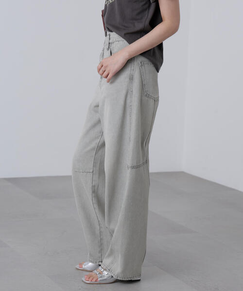 FREE'S MART（フリーズマート）の「◆アシメベルトコクーンデニム（デニムパンツ・レディース・グレー系その他/ブルー系その他・MEDIUM/X-SMALL/SMALL）」の8枚目の写真