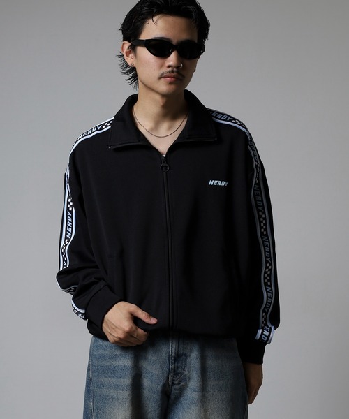 セール】チェッカーボードテープトラックトップ（ジャージ）｜NERDY
