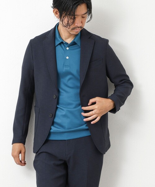 NOLLEY’S（ノーリーズ）の「《ビジカジ/セットアップ対応》EVALET 2WAYストレッチ吸水速乾ブッチャージャケット（テーラードジャケット・メンズ・ネイビー/ベージュ/ブラック・S/M/L/XL）」の4枚目の写真