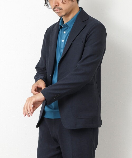 NOLLEY’S（ノーリーズ）の「《ビジカジ/セットアップ対応》EVALET 2WAYストレッチ吸水速乾ブッチャージャケット（テーラードジャケット・メンズ・ネイビー/ベージュ/ブラック・S/M/L/XL）」の5枚目の写真