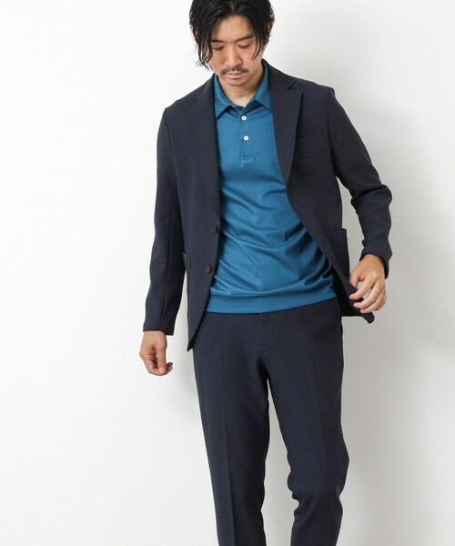 NOLLEY’S（ノーリーズ）の「《ビジカジ/セットアップ対応》EVALET 2WAYストレッチ吸水速乾ブッチャージャケット（テーラードジャケット・メンズ・ネイビー/ベージュ/ブラック・S/M/L/XL）」の7枚目の写真