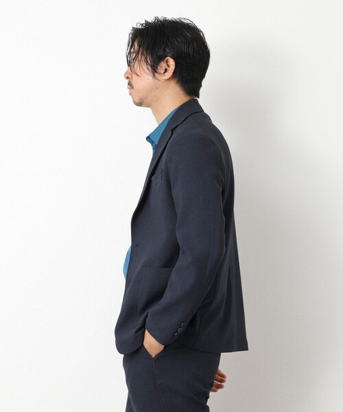 NOLLEY’S（ノーリーズ）の「《ビジカジ/セットアップ対応》EVALET 2WAYストレッチ吸水速乾ブッチャージャケット（テーラードジャケット・メンズ・ネイビー/ベージュ/ブラック・S/M/L/XL）」の9枚目の写真