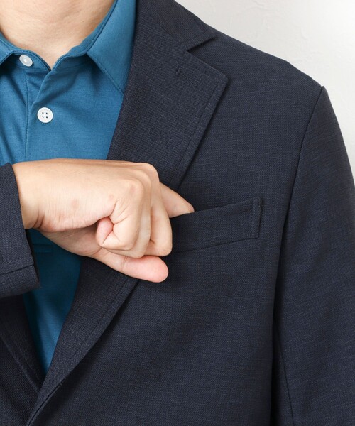 NOLLEY’S（ノーリーズ）の「《ビジカジ/セットアップ対応》EVALET 2WAYストレッチ吸水速乾ブッチャージャケット（テーラードジャケット・メンズ・ネイビー/ベージュ/ブラック・S/M/L/XL）」の17枚目の写真