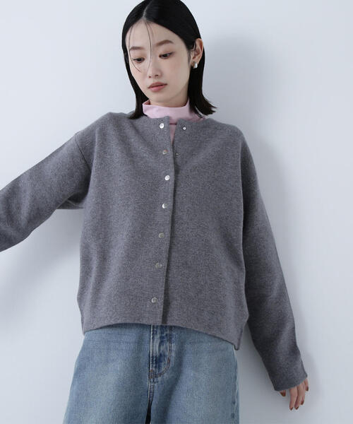 ◇FOX接結ニットジャケット（カーディガン/ボレロ）｜NATURAL