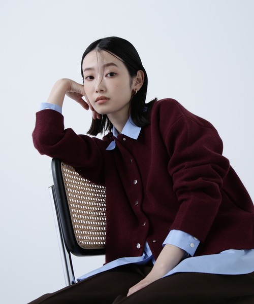 ◇FOX接結ニットジャケット（カーディガン/ボレロ）｜NATURAL