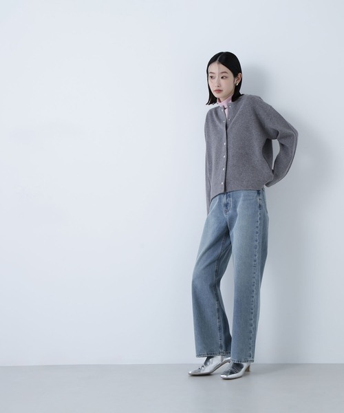 NATURAL BEAUTY BASIC（ナチュラルビューティーベーシック）の「◇ＦＯＸ接結ニットジャケット（カーディガン/ボレロ・レディース・ワイン/オフホワイト/グレー/ダークブラウン・FREE）」の18枚目の写真