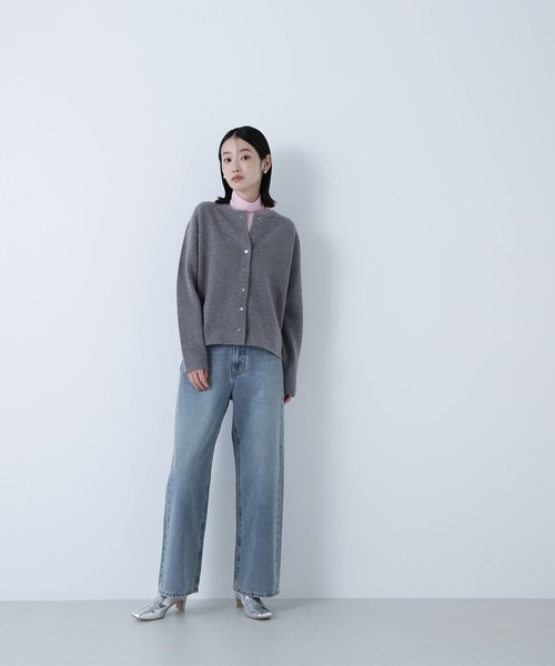 NATURAL BEAUTY BASIC（ナチュラルビューティーベーシック）の「◇ＦＯＸ接結ニットジャケット（カーディガン/ボレロ・レディース・ワイン/オフホワイト/グレー/ダークブラウン・FREE）」の20枚目の写真