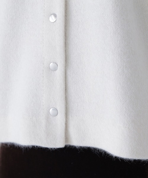 NATURAL BEAUTY BASIC（ナチュラルビューティーベーシック）の「◇ＦＯＸ接結ニットジャケット（カーディガン/ボレロ・レディース・ワイン/オフホワイト/グレー/ダークブラウン・FREE）」の16枚目の写真