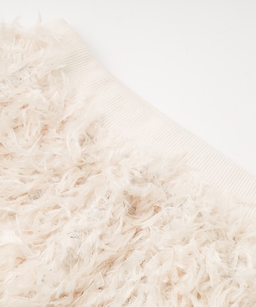 URBAN CHERRY（アーバンチェリー）の「【インナーパンツ付き】エンジェルフェザー台形スカート（スカート・キッズ・アイボリー/ブラック・110cm/120cm/130cm/140cm/150cm）」の6枚目の写真