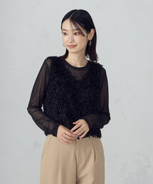 ★お値下げ中★2025人気⭐︎ebure ネイビー シースルーベスト【新品未使用】 シースルー」に該当するベストファッション通販 - ZOZOTOWN
