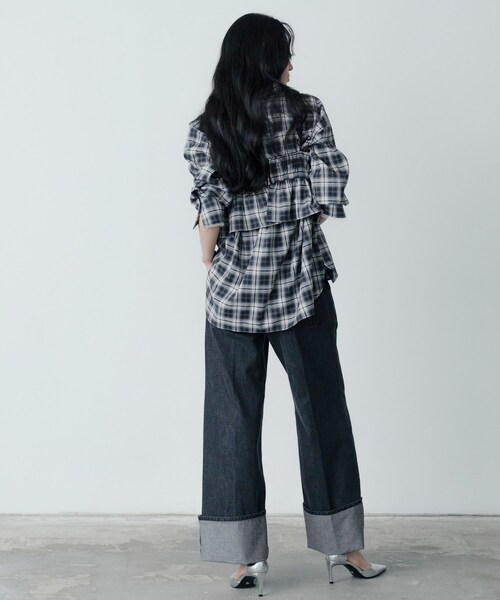 GALLEST(ギャレスト)の「ロールアップデニム(デニムパンツ・レディース・チャコールグレー/ブルー系その他・38/36/34)」の22枚目の写真