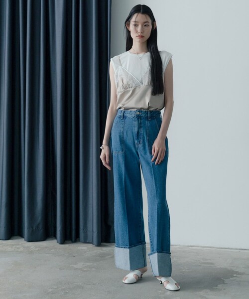 GALLEST(ギャレスト)の「ロールアップデニム(デニムパンツ・レディース・チャコールグレー/ブルー系その他・38/36/34)」の8枚目の写真