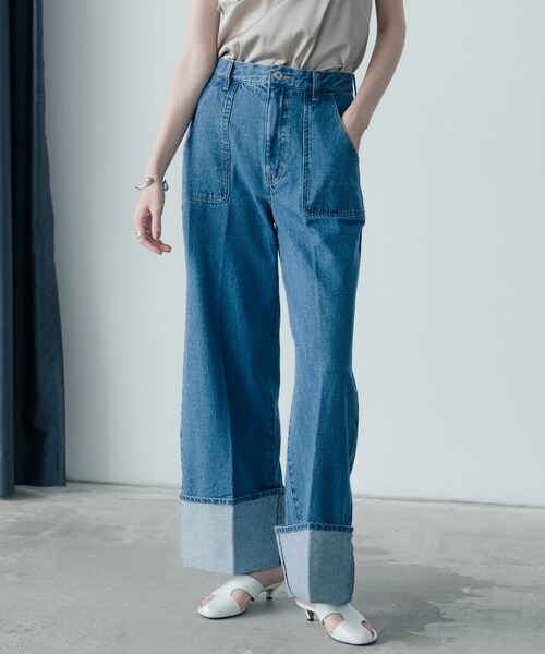 GALLEST(ギャレスト)の「ロールアップデニム(デニムパンツ・レディース・チャコールグレー/ブルー系その他・38/36/34)」の18枚目の写真