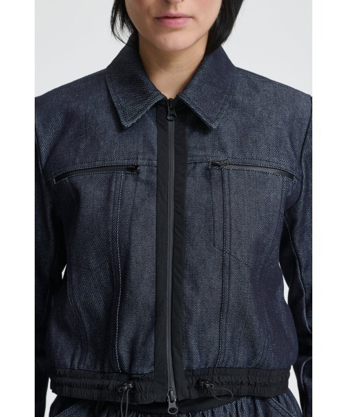 CROPPED DENIM JACKET WITH CONTRAST DETAILS（デニムジャケット
