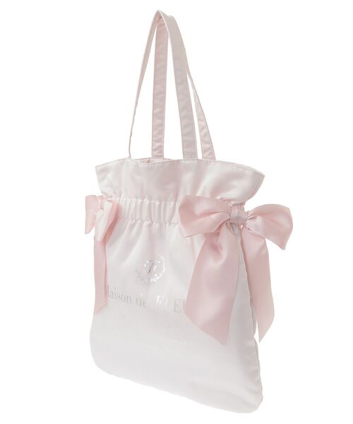 Maison de FLEUR（メゾンドフルール）の「ダブルリボンギャザートートバッグ（トートバッグ・レディース・ライトブルー/ライトピンク/ブラック/ピンク・FREE）」の22枚目の写真