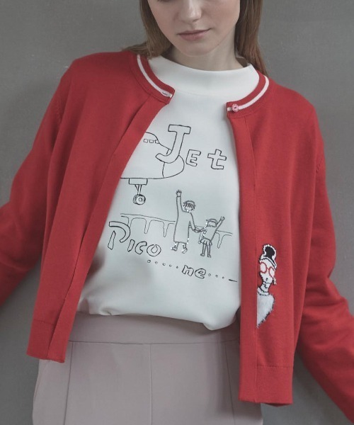 STUDIO PICONE(スタジオピッコーネ)の「イラスト刺繍ダンボールプルオーバー(その他トップス・レディース・ライトグリーン/ピンク/ネイビー/ホワイト・M/L/LL)」の11枚目の写真