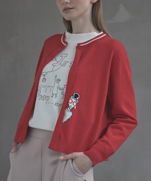 STUDIO PICONE(スタジオピッコーネ)の「イラスト刺繍ダンボールプルオーバー(その他トップス・レディース・ライトグリーン/ピンク/ネイビー/ホワイト・M/L/LL)」の12枚目の写真