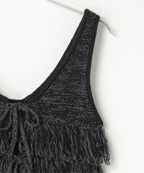 notch.(ノッチ)の「【notch. by yui】ニットフリンジビスチェ(ベスト・レディース・ライトグレー/ブラック/ブルー・M)」の6枚目の写真