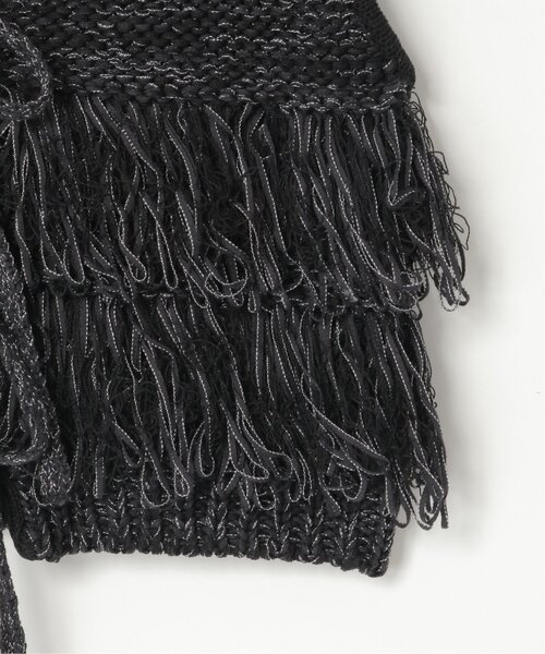 notch.(ノッチ)の「【notch. by yui】ニットフリンジビスチェ(ベスト・レディース・ライトグレー/ブラック/ブルー・M)」の7枚目の写真