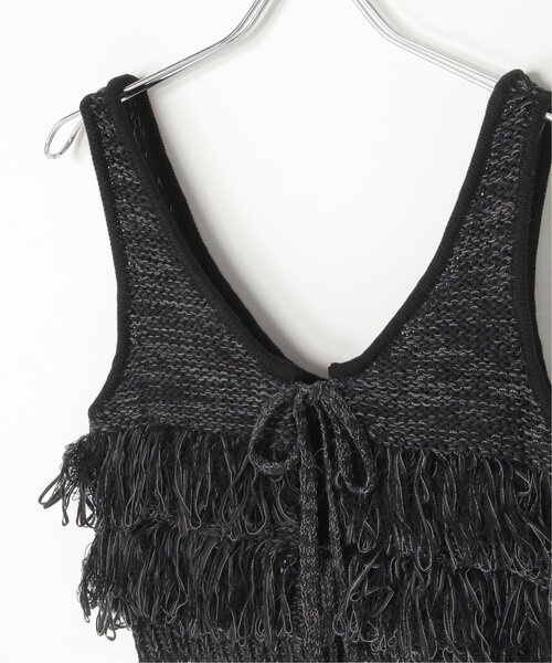 notch.(ノッチ)の「【notch. by yui】ニットフリンジビスチェ(ベスト・レディース・ライトグレー/ブラック/ブルー・M)」の9枚目の写真