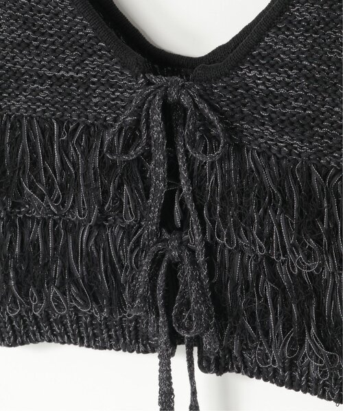 notch.(ノッチ)の「【notch. by yui】ニットフリンジビスチェ(ベスト・レディース・ライトグレー/ブラック/ブルー・M)」の10枚目の写真