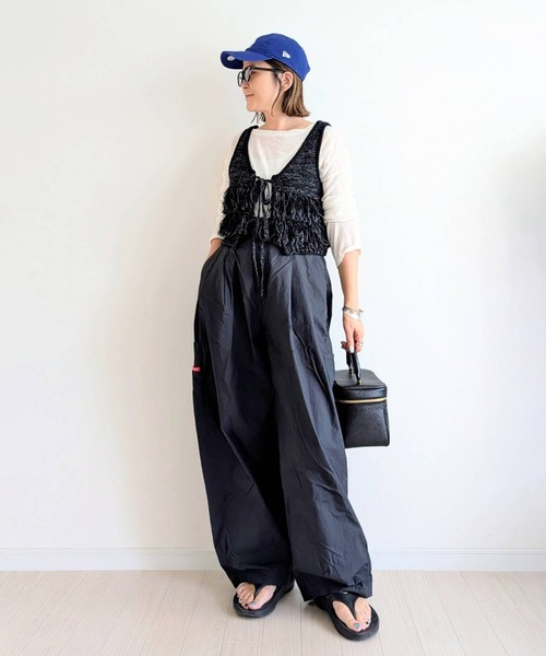 notch.(ノッチ)の「【notch. by yui】ニットフリンジビスチェ(ベスト・レディース・ライトグレー/ブラック/ブルー・M)」の16枚目の写真