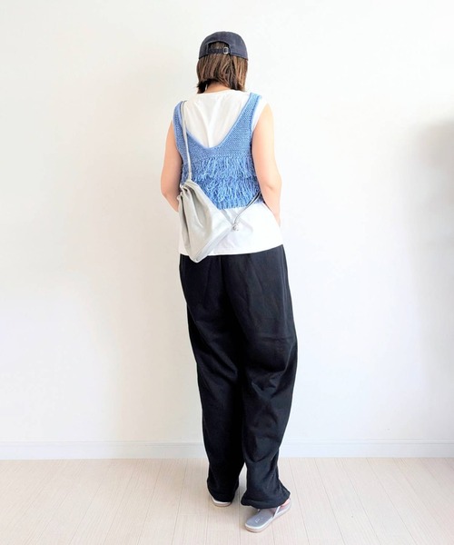 notch.(ノッチ)の「【notch. by yui】ニットフリンジビスチェ(ベスト・レディース・ライトグレー/ブラック/ブルー・M)」の15枚目の写真