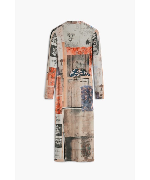 Desigual（デシグアル）の「コラージュプリントタートルネックミディドレス（ワンピース・レディース・マルチ・S/M/L/XS/XL）」の4枚目の写真