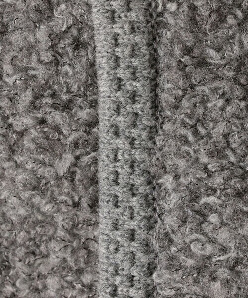 MACPHEE（マカフィー）の「ムートン ショートジャケット（カーディガン/ボレロ・レディース・チャコールグレー/ホワイト/ネイビー・S）」の7枚目の写真