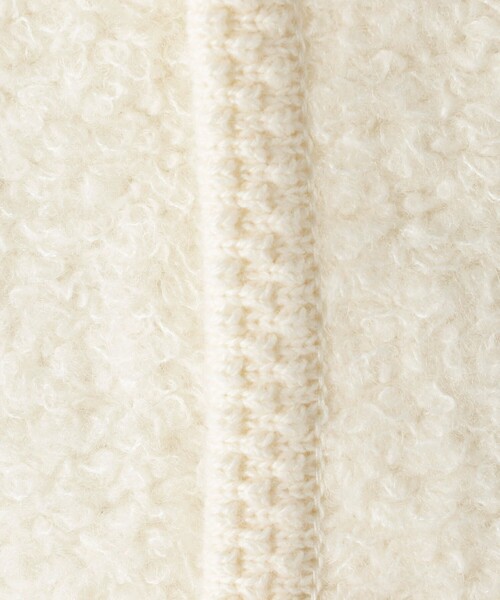 MACPHEE（マカフィー）の「ムートン ショートジャケット（カーディガン/ボレロ・レディース・チャコールグレー/ホワイト/ネイビー・S）」の6枚目の写真