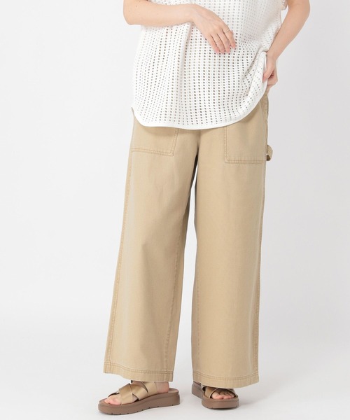 studio CLIP（スタディオクリップ）の「ヴィンテージライクベイカーパンツ[プチ・プラスサイズあり]（その他パンツ・レディース・カーキ/ベージュ/ライトグレー・MEDIUM/LARGE/PF/ﾌﾘｰ(L)）」の2枚目の写真