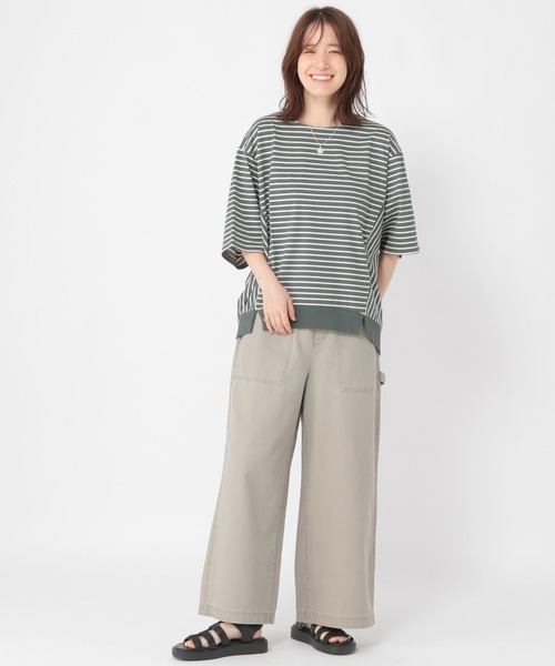 studio CLIP（スタディオクリップ）の「ヴィンテージライクベイカーパンツ[プチ・プラスサイズあり]（その他パンツ・レディース・カーキ/ベージュ/ライトグレー・MEDIUM/LARGE/PF/ﾌﾘｰ(L)）」の5枚目の写真