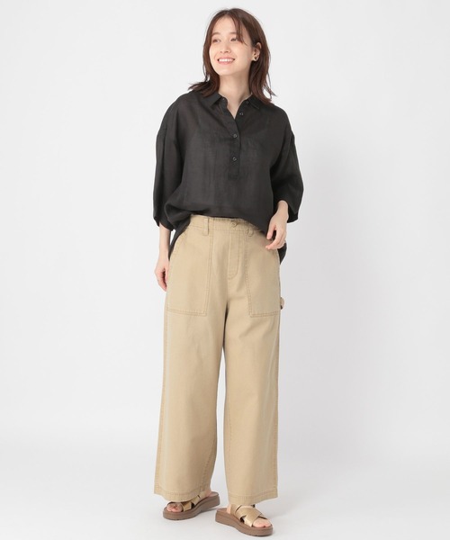 studio CLIP（スタディオクリップ）の「ヴィンテージライクベイカーパンツ[プチ・プラスサイズあり]（その他パンツ・レディース・カーキ/ベージュ/ライトグレー・MEDIUM/LARGE/PF/ﾌﾘｰ(L)）」の15枚目の写真