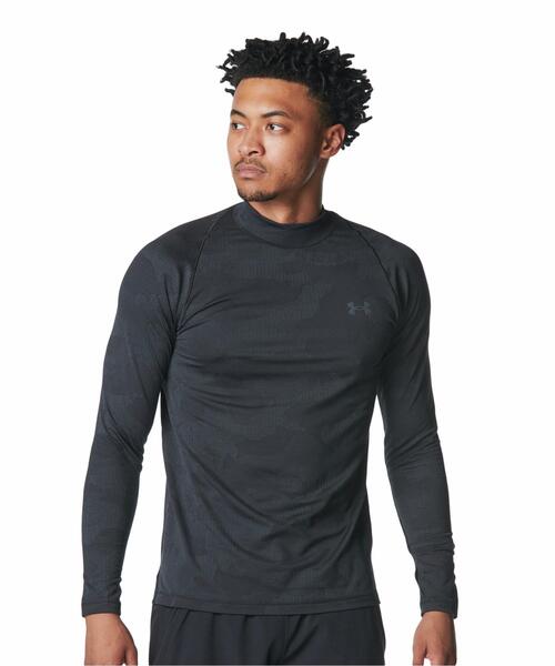 UNDER ARMOUR(アンダーアーマー)の「UAモチベート ジャカード ロングスリーブ シャツ(トレーニング/メンズ)(Tシャツ/カットソー・メンズ・ブラック・XL/2XL/L/M/S/3XL)」の1枚目の写真