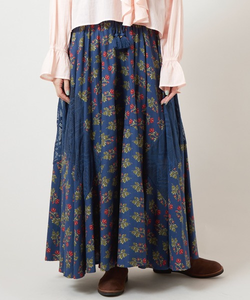 チャイハネ（チャイハネ）の「【チャイハネ】アログレロングスカート（スカート・レディース・ホワイト/ネイビー/カーキ/オレンジ/レッド/ターコイズブルー・FREE）」の4枚目の写真