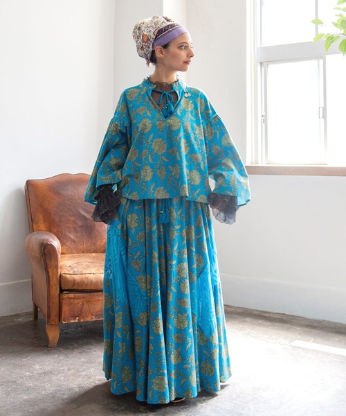 チャイハネ（チャイハネ）の「【チャイハネ】アログレロングスカート（スカート・レディース・ホワイト/ネイビー/カーキ/オレンジ/レッド/ターコイズブルー・FREE）」の20枚目の写真