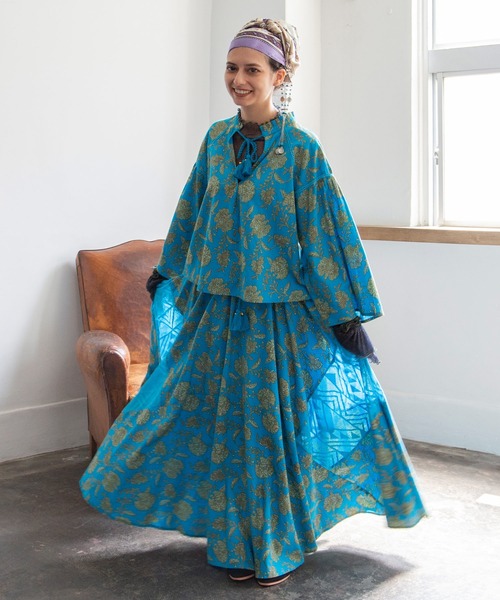 チャイハネ（チャイハネ）の「【チャイハネ】アログレロングスカート（スカート・レディース・ホワイト/ネイビー/カーキ/オレンジ/レッド/ターコイズブルー・FREE）」の22枚目の写真